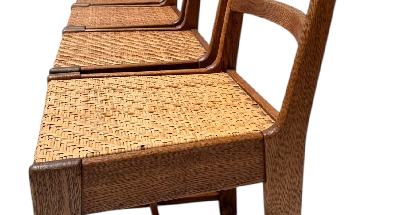 Four Modernist Art Deco Dining Room Chairs by Bas van Pelt for My Home, 1930s